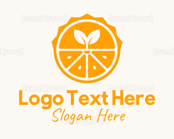 Sun Orange Plant Logo