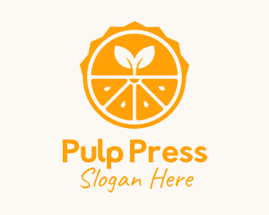 Pulp - Sun Orange Plant logo design