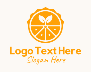 Fruit Juice - Sun Orange Plant logo design