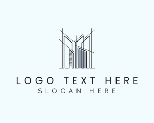 City - Building Construction Scaffolding logo design