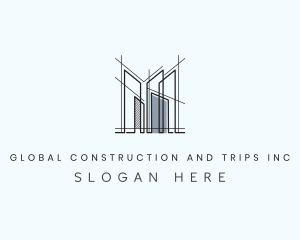 Building Construction Scaffolding Logo