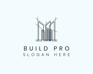 Building Construction Scaffolding logo design