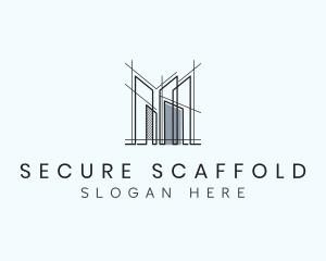 Scaffolding - Building Construction Scaffolding logo design
