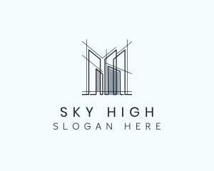 Scaffolding - Building Construction Scaffolding logo design