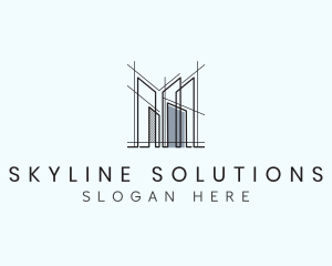 Highrise - Building Construction Scaffolding logo design