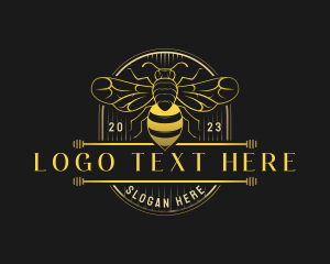 Honey - Organic Honey Bee logo design