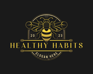 Organic Honey Bee logo design