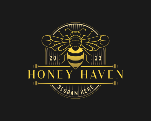 Organic Honey Bee logo design