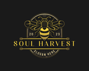 Organic Honey Bee logo design