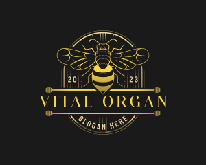 Organic Honey Bee logo design