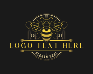 Honeycomb - Organic Honey Bee logo design