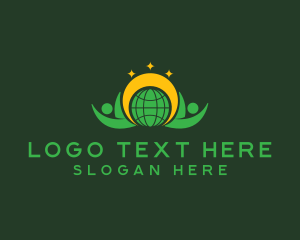 Earth - Globe Community People logo design