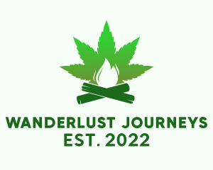 Eco Park - Herbal Marijuana Campfire logo design