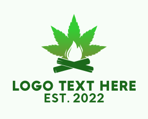 Campfire - Herbal Marijuana Campfire logo design