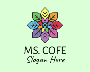 Holiday - Colorful Flower Stained Glass logo design