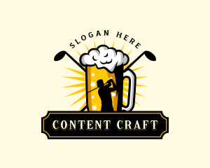 Beer Golf Brewery logo design