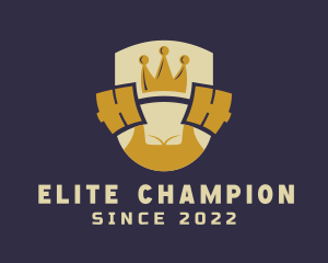 Champion - Weightlifting Champion Crown King logo design