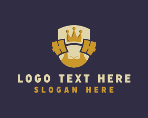 Competition - Weightlifting Champion Crown King logo design