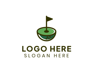 Golf Ball Championship Sports Logo