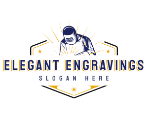 Craftsmanship Welder Engraving logo design