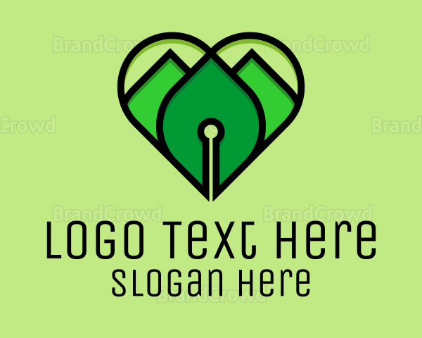 Green Heart Pen Logo