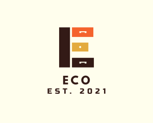 Letter E Cabinet Drawer logo design
