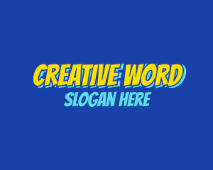Word - Comic Book Text logo design