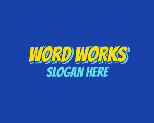 Word - Comic Book Text logo design