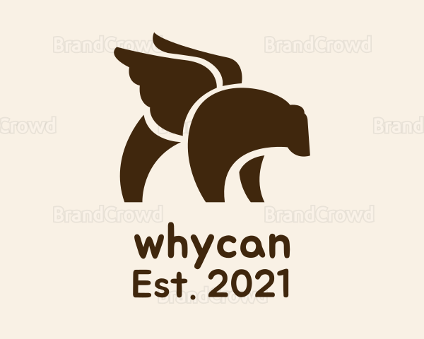 Winged Grizzly Bear Logo