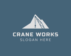 Crane - Mountain Crane Construction logo design