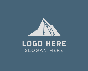 Construction - Mountain Crane Construction logo design