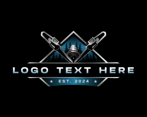 Tool - Chainsaw Woodwork Woodcutter logo design