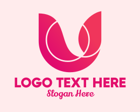 Brand - Pink Brand Letter U logo design