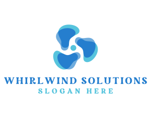 Whirlwind - Fan HVAC Propeller logo design