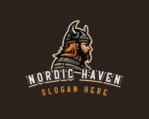 Nordic - Viking Gamer Warrior logo design