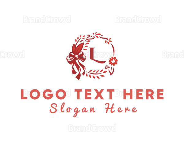 Elegant Wreath Ornament Logo