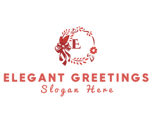 Elegant Wreath Ornament  logo design