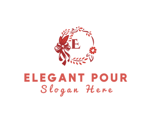 Elegant Wreath Ornament  logo design