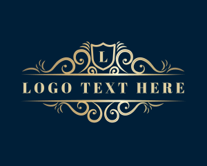 High End - Luxe Decorative Premium Shield logo design