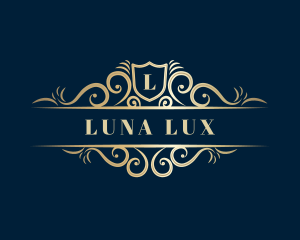 Luxe Decorative Premium Shield logo design