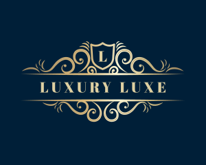 Luxe Decorative Premium Shield logo design