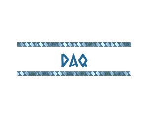 Blue Greek Text  Logo