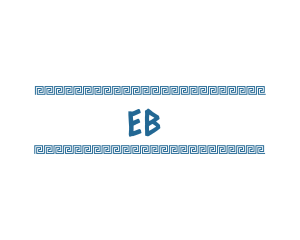 Food - Blue Greek Text logo design