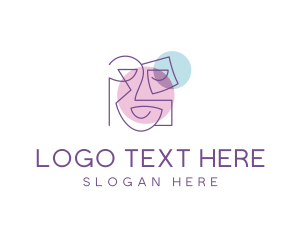Stylistic - Smile Abstract Face logo design