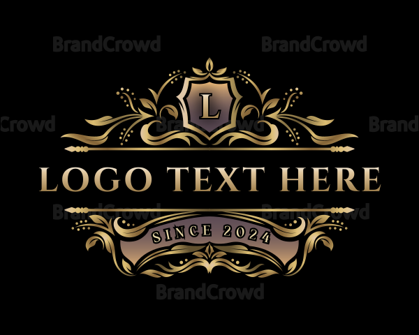 Luxury Floral Crest Logo