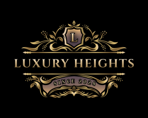 Luxury Floral Crest logo design