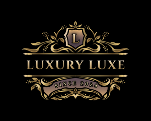 Luxury Floral Crest logo design