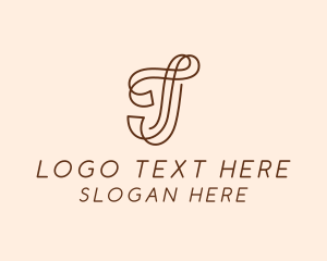 Monoline - Fashion Boutique Letter J logo design