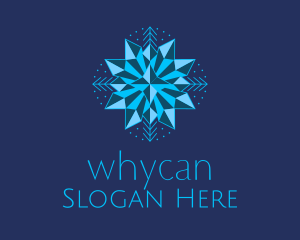 Blue Star Snowflake Logo