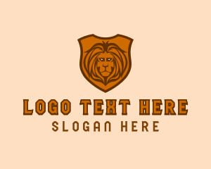 Heraldry - Lion Head Shield logo design